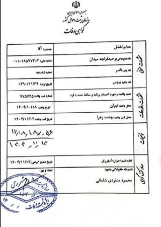 Death Certificate